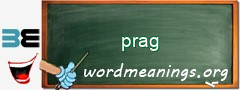 WordMeaning blackboard for prag